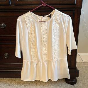 White Business top with lace